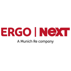ERGO | NEXT logo in red with the subtitle 'A Munich Re company'.