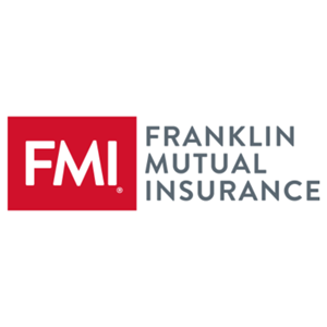 FMI logo: red square with white 'FMI' letters, followed by gray 'Franklin Mutual Insurance' text to the right.
